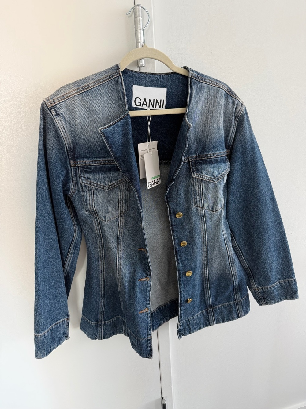 GANNI Denim Jacket in light Blue